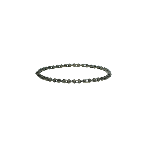 BRACCIALE IN ORO BRUNITO CON DIAMANTI NERI E UN DIAMANTE BIANCO - VB09730DKD19BW