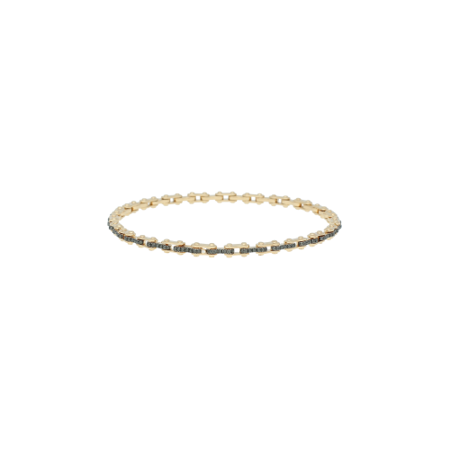 BRACCIALE IN ORO ROSA CON DIAMANTI NERI E UN DIAMANTE BIANCO - VB09730DKD19P