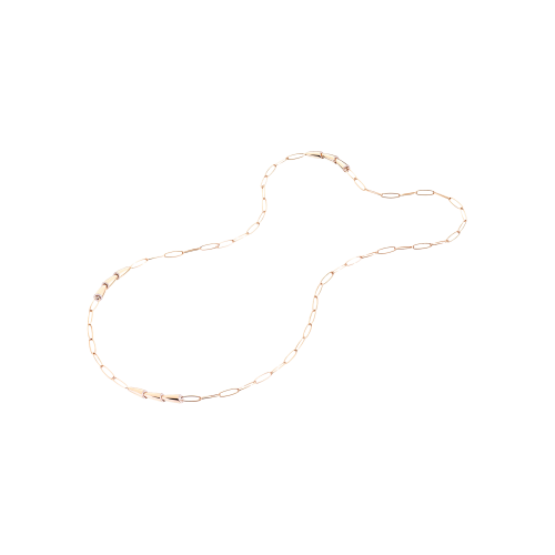CATENA CALLA IN ORO ROSA 18K E DIAMANTI