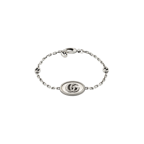 BRACCIALE GUCCI GG MARMONT CON DOPPIA G IN ARGENTO - YBA6277490010 - YBA6277490010