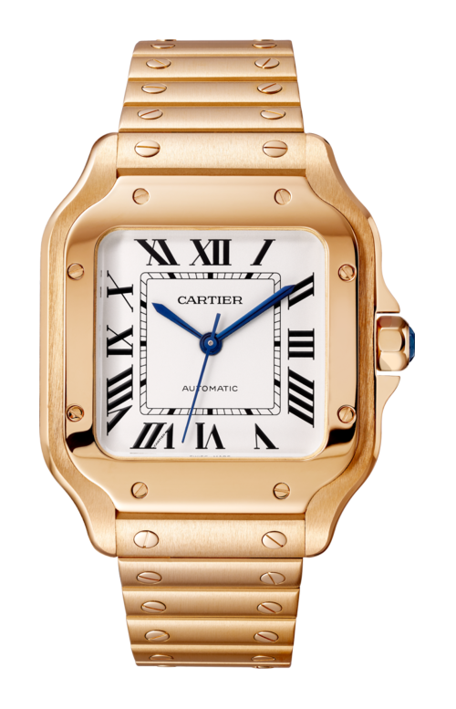 SANTOS DE CARTIER MODELLO MEDIO, AUTOMATICO, ORO ROSA, 2 BRACCIALI INTERCAMBIABILI - WGSA0031