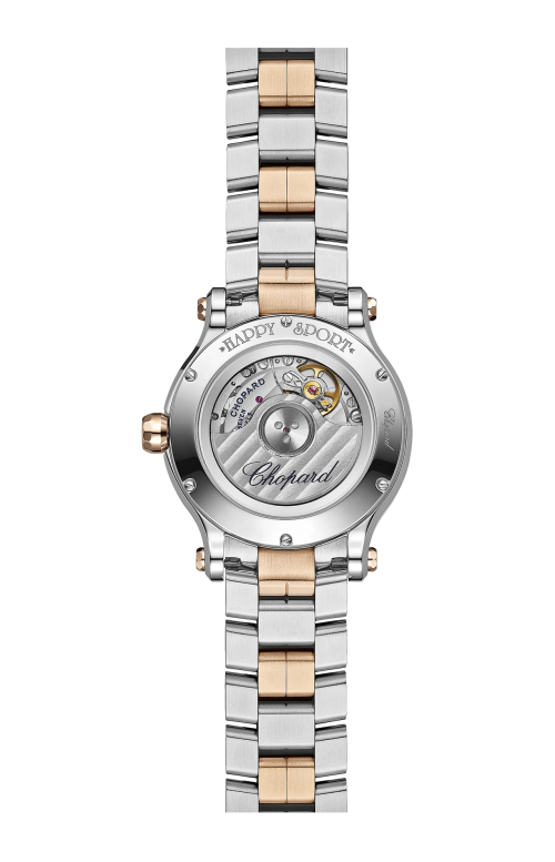HAPPY SPORT 33 MM, AUTOMATICO, ORO ROSA ETICO, ACCIAIO INOX, DIAMANTI - 278608-6004