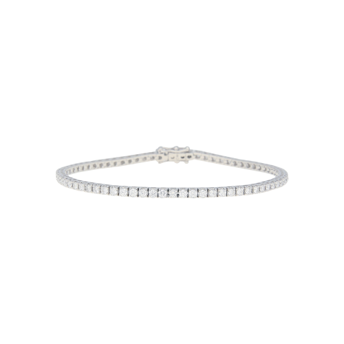 BRACCIALE TENNIS IN ORO BIANCO 18 CARATI E DIAMANTI BIANCHI TAGLIO BRILLANTE - 05432904