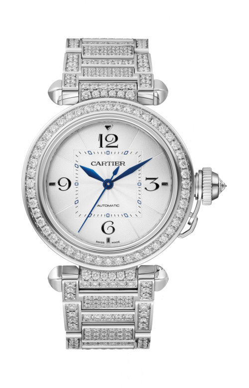 PASHA DE CARTIER 35 MM, AUTOMATICO, ORO BIANCO, DIAMANTI - WJPA0014