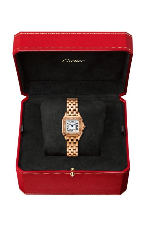 PANTHÈRE DE CARTIER MODELLO PICCOLO, ORO ROSA, DIAMANTI, QUARZO - WJPN0087