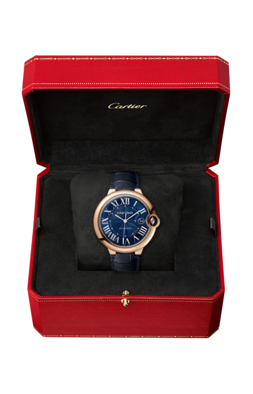 BALLON BLEU DE CARTIER 42 MM, ORO ROSA, PELLE - WGBB0036