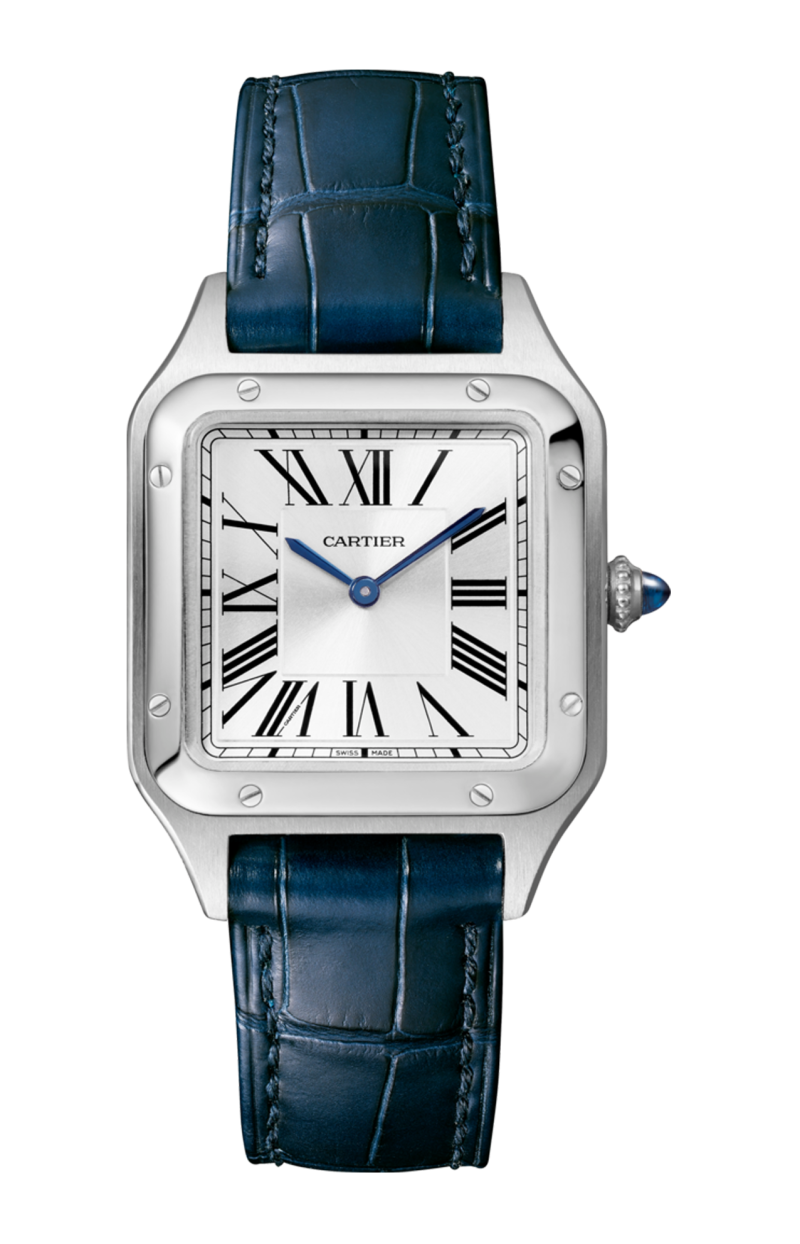 SANTOS DUMONT MODELLO PICCOLO, ACCIAIO, PELLE DI ALLIGATORE - WSSA0023 -  WSSA0023