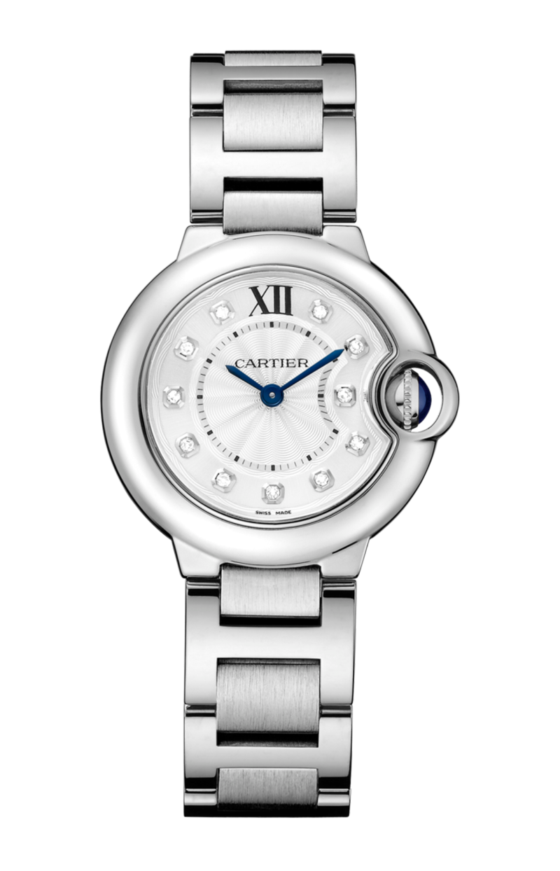 BALLON BLEU DE CARTIER 28 MM, ACCIAIO, DIAMANTI - WE902073