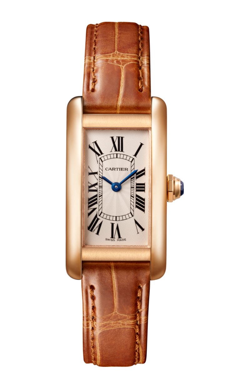 TANK AMÉRICAINE MODELLO PICCOLO, ORO ROSA, PELLE, ZAFFIRO - W2607456
