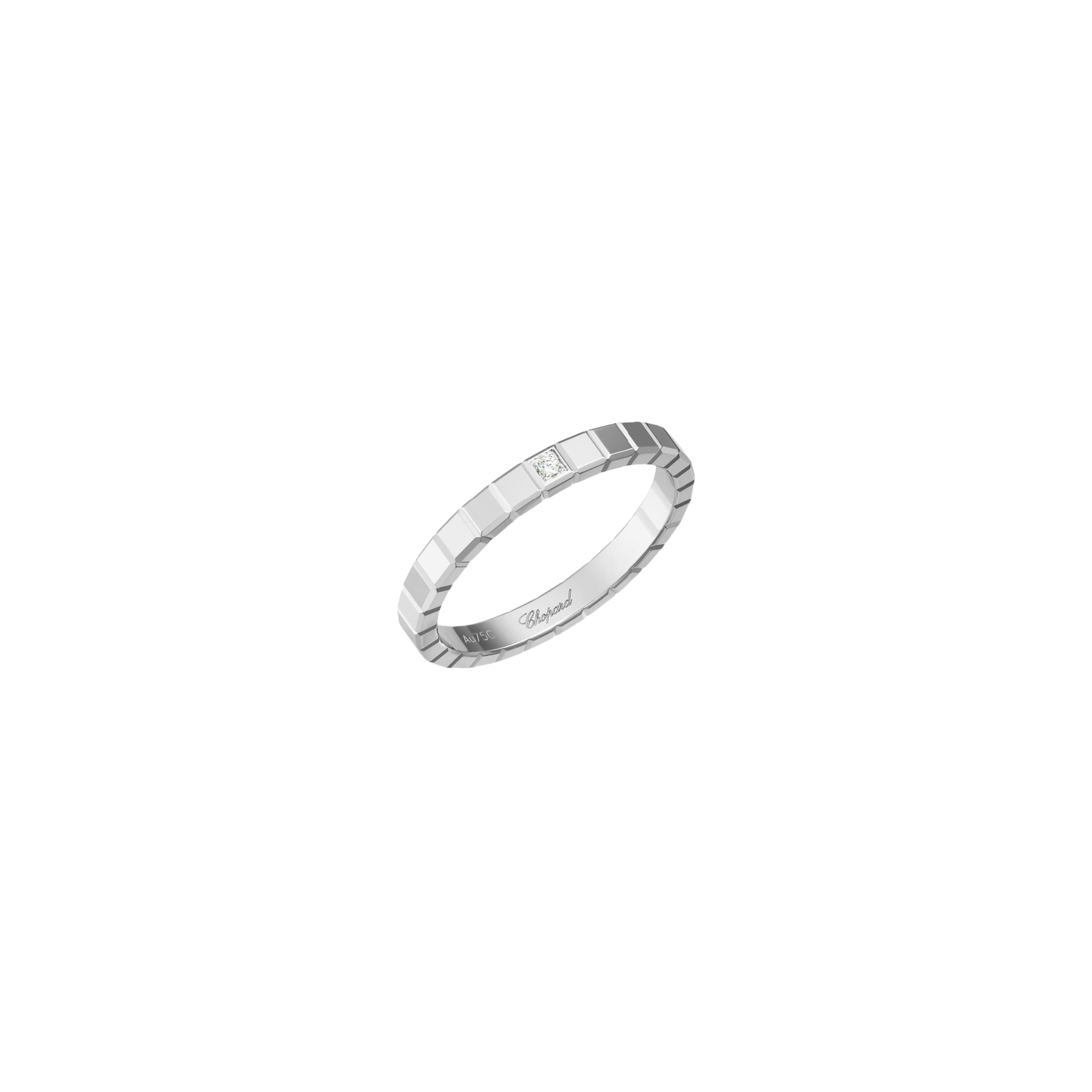 Chopard | CHOPARD - ICE CUBE PURE - ANELLO IN ORO BIANCO CON DIAMANTE - 827702-1220 (1)