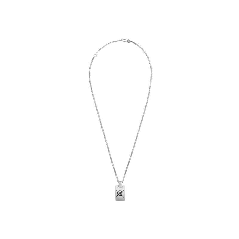 COLLANA IN ARGENTO CON PENDENTE GUCCI GHOST YBB455315001 YBB45531500100U