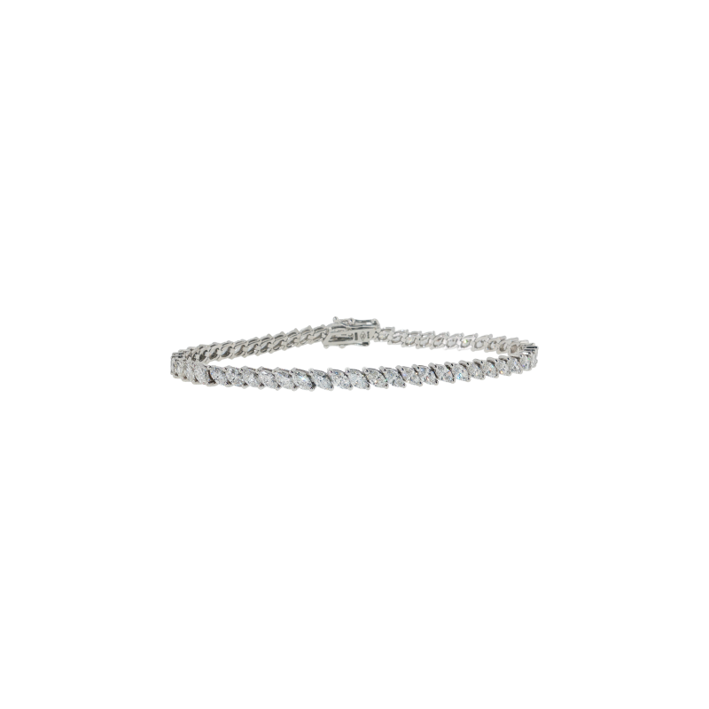 Bartorelli Italian Jewels | BRACCIALE TENNIS IN ORO BIANCO E DIAMANTI BIANCHI - 345-BL6140-D (1)