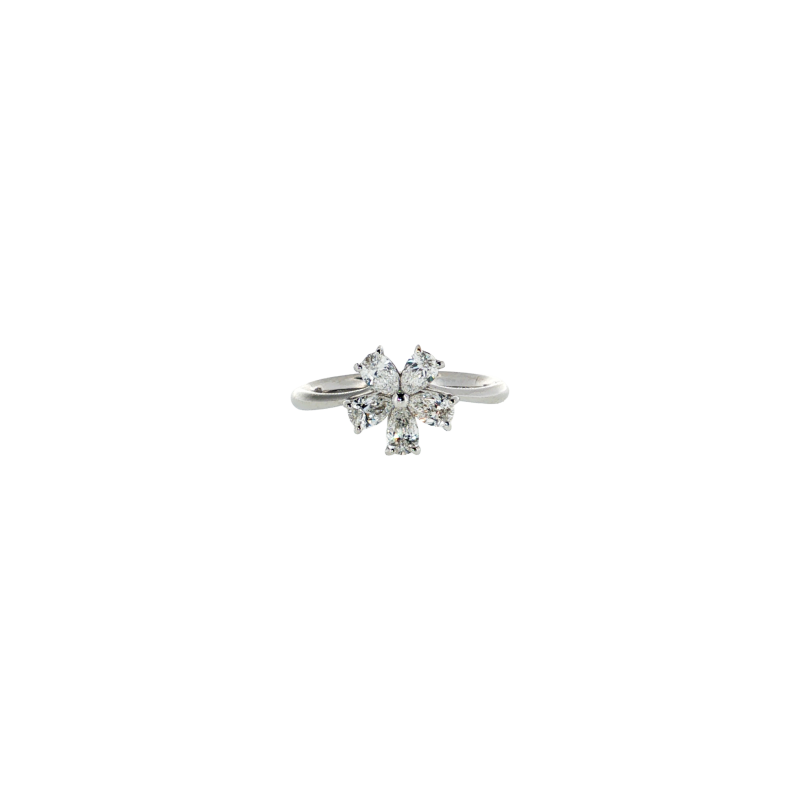 Bartorelli Italian Jewels | ANELLO FIORE IN ORO BIANCO CON DIAMANTI BIANCHI - 372-2103-AN (2)