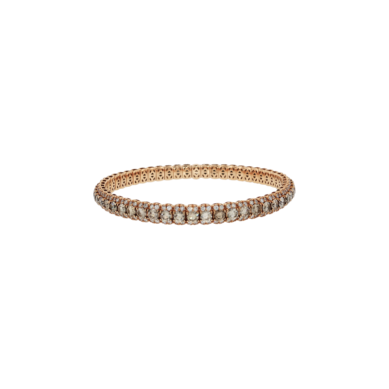 Bartorelli Italian Jewels | BRACCIALE ELASTICO IN ORO ROSA CON DIAMANTI BROWN E DIAMANT BIANCHI - 1PU1482143/54/3 (1)