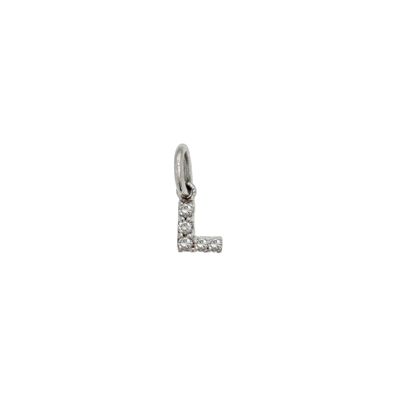 Bartorelli Italian Jewels | CIONDOLO INIZIALE LETTERA L IN ORO BIANCO E DIAMANTI - CIONDLETT (1)