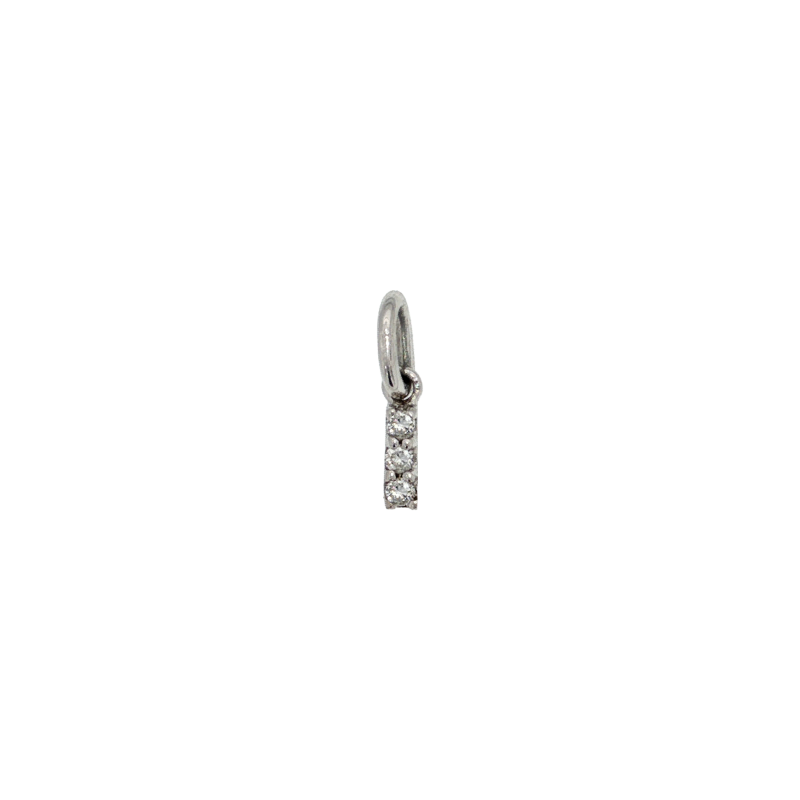 Bartorelli Italian Jewels | CIONDOLO INIZIALE LETTERA I IN ORO BIANCO E DIAMANTI - CIONDLETT (1)