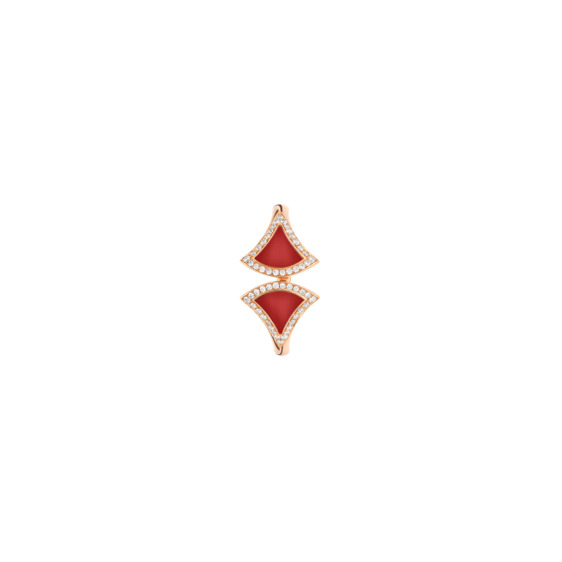 Bulgari | ANELLO DIVINA IN ORO ROSA CON DIAMANTI E CORNIOLA - AN859849 (2)