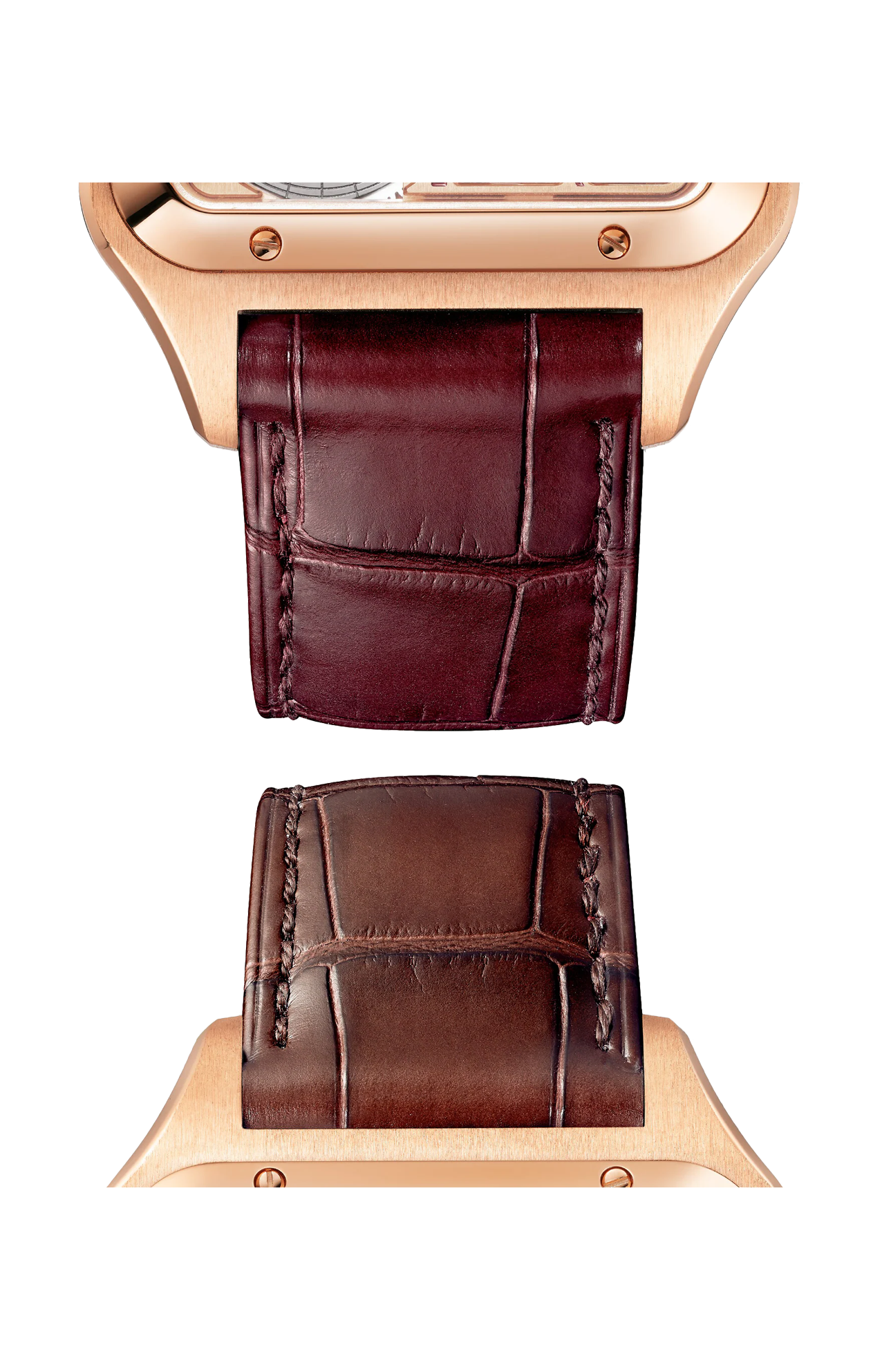 Cartier | SANTOS-DUMONT MICRO ROTORE, MODELLO GRANDE, SCHELETRATO, ORO ROSA, AUTOMATICO - WHSA0030 (7)