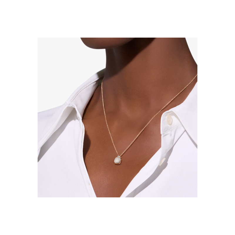 Pomellato | COLLANA NUDO MINI ORO ROSA CON TOPAZIO MILKY E BRILLANTI BIANCHI - PCC5020O6WHRDBQLT (2)