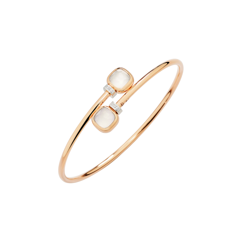 Pomellato | BRACCIALE NUDO MINI ORO ROSA CON TOPAZIO MILKY E DIAMANTI BIANCHI - PBC5020O6WHRDBQLT (1)