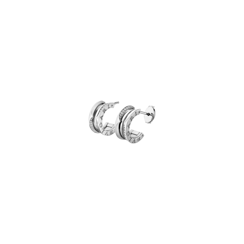 Bulgari | ORECCHINI B.ZERO1 IN ORO BIANCO CON PAV&Eacute; DI DIAMANTI - OR860465 (2)