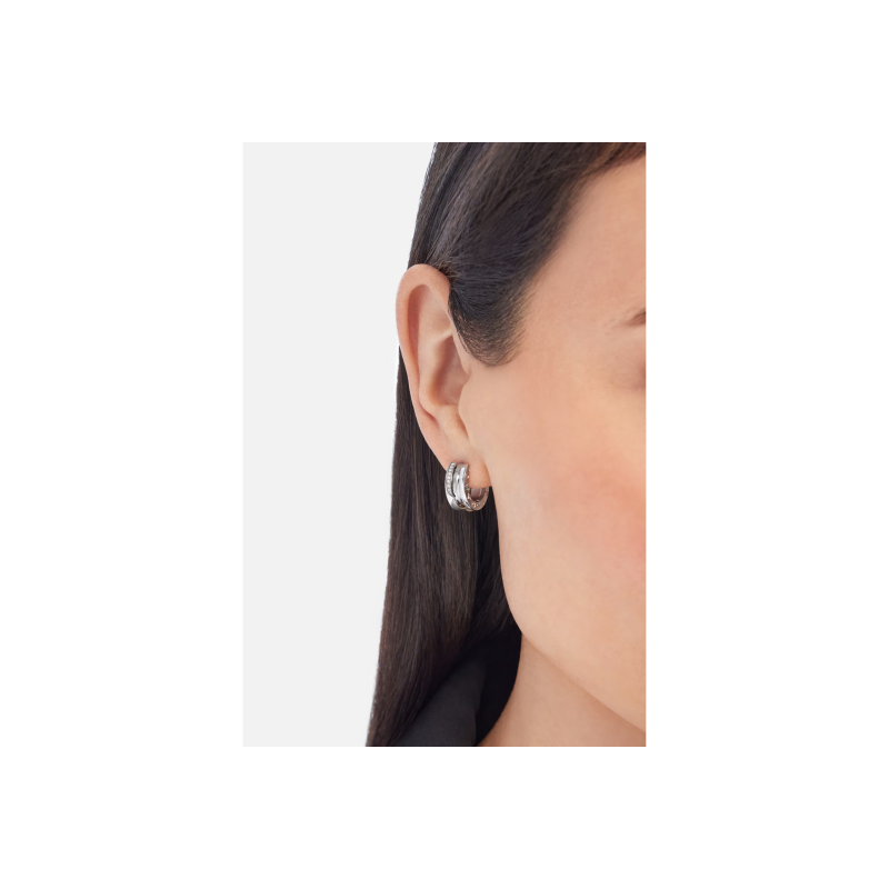 Bulgari | ORECCHINI B.ZERO1 IN ORO BIANCO CON PAV&Eacute; DI DIAMANTI - OR860465 (3)