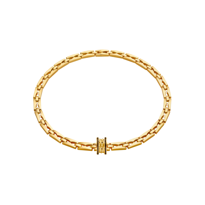 Bulgari | COLLANA B.ZERO1 IN ORO GIALLO CON ELEMENTO ROCK IN CERAMICA NERA - CL860520 (2)