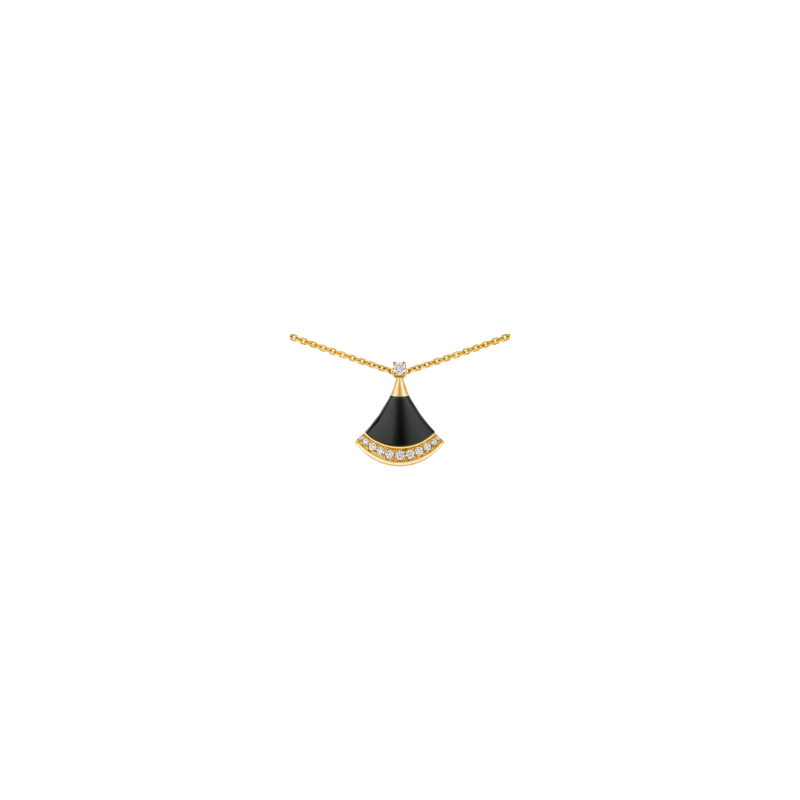 Bulgari | COLLANA DIVAS' DREAM IN ORO ROSA CON ONICE E PAV&Eacute; DI DIAMANTI - CL860377 (4)