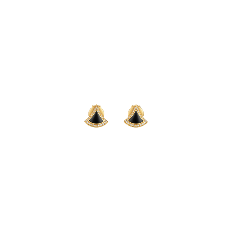 Bulgari | ORECCHINI DIVAS' DREAM IN ORO GIALLO CON ONICE E PAV&Eacute; DI DIAMANTI - OR860376 (1)