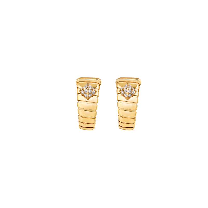 Bulgari | ORECCHINI BVLGARI TUBOGAS IN ORO GIALLO E DIAMANTI - OR860803 (1)