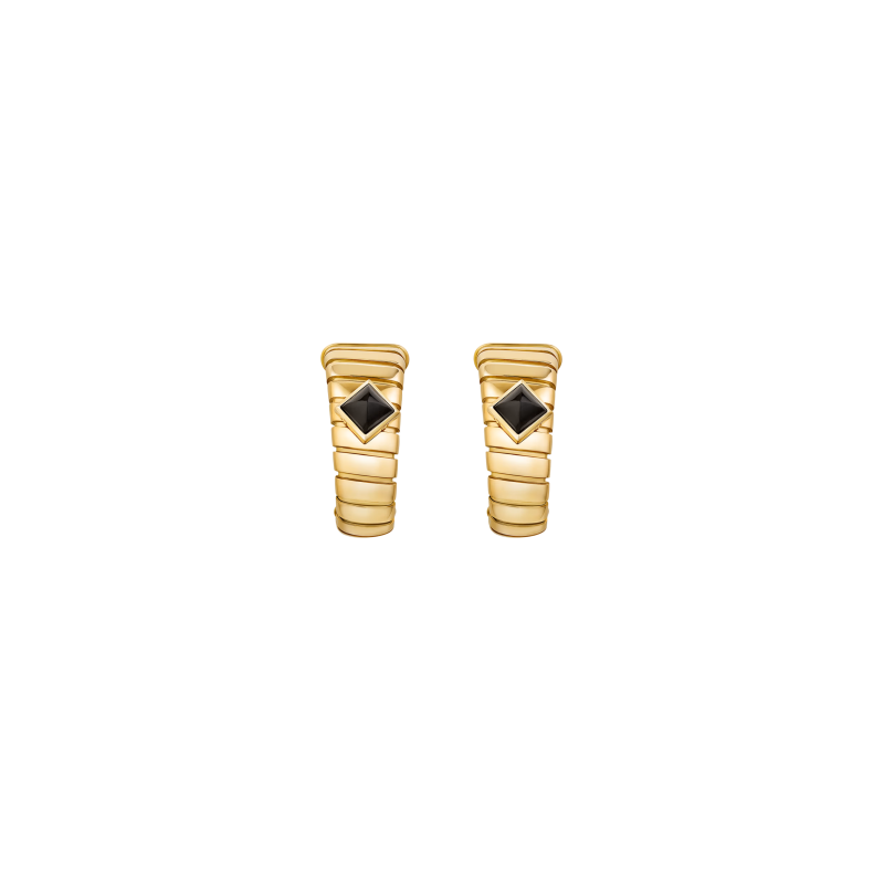 Bulgari | ORECCHINI BVLGARI TUBOGAS CLASSIC IN ORO GIALLO E ONICE - OR860412 (1)
