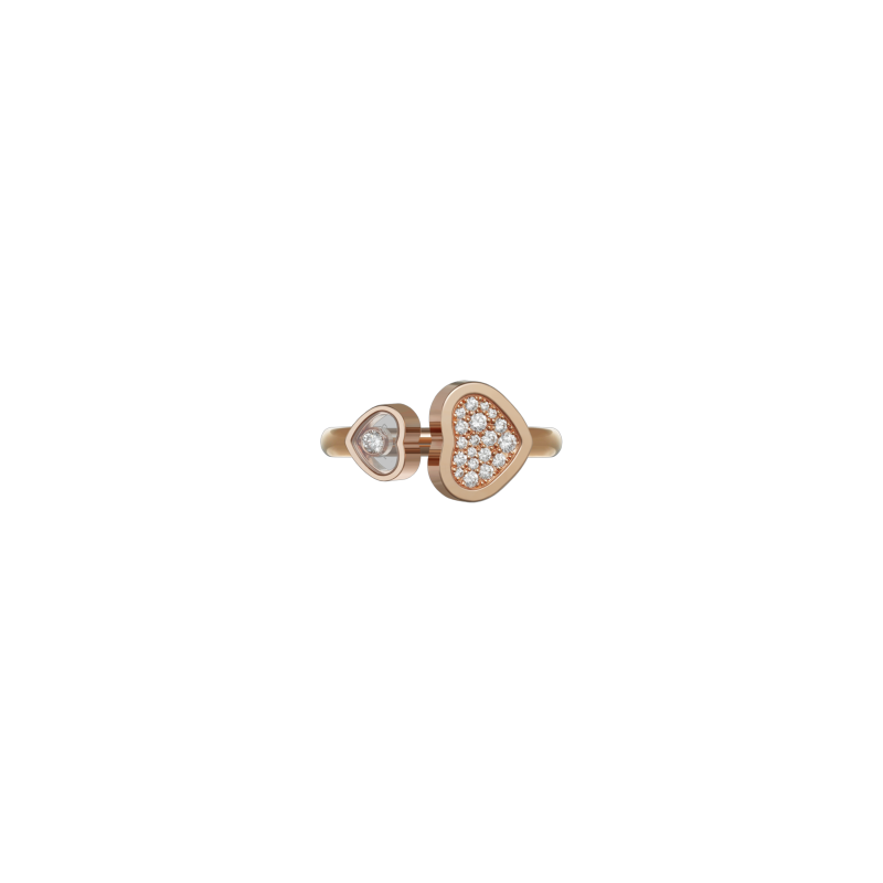 Chopard CHOPARD  - ANELLO HAPPY HEARTS IN ORO ROSA ETICO, DIAMANTI - 829482 (2)