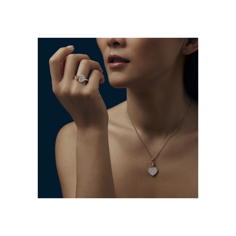 Chopard CHOPARD  - ANELLO HAPPY HEARTS IN ORO ROSA ETICO, DIAMANTI - 829482 (4)