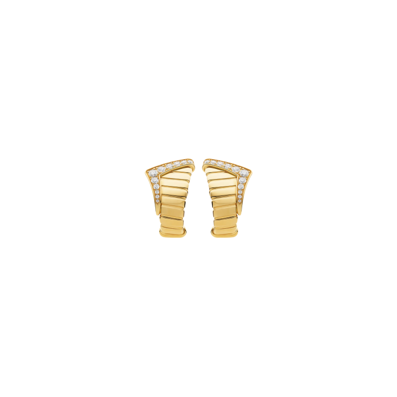 Bulgari | ORECCHINI BVLGARI TUBOGAS  IN ORO GIALLO E DIAMANTI - OR860611 (1)