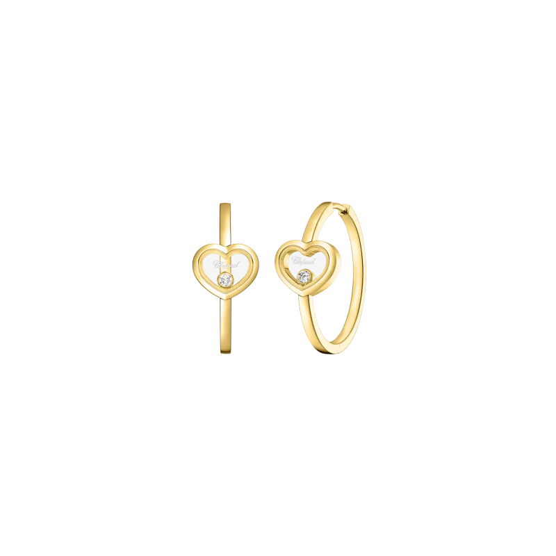 Chopard | CHOPARD - ORECCHINI A CERCHIO HAPPY HEARTS, ORO GIALLO  ETICO, DIAMANTI - 83A192-0301 (1)