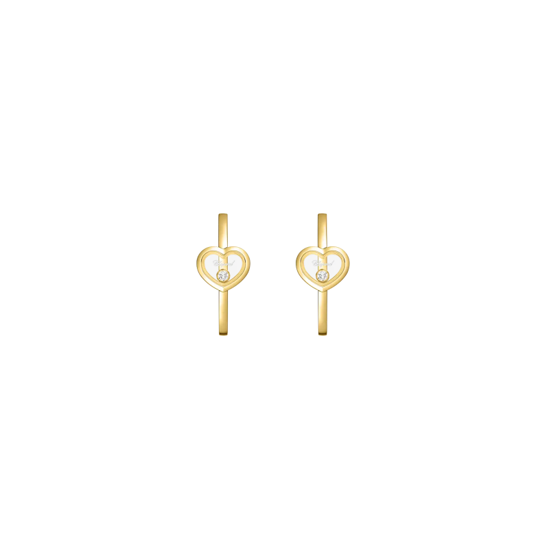 Chopard | CHOPARD - ORECCHINI A CERCHIO HAPPY HEARTS, ORO GIALLO  ETICO, DIAMANTI - 83A192-0301 (2)