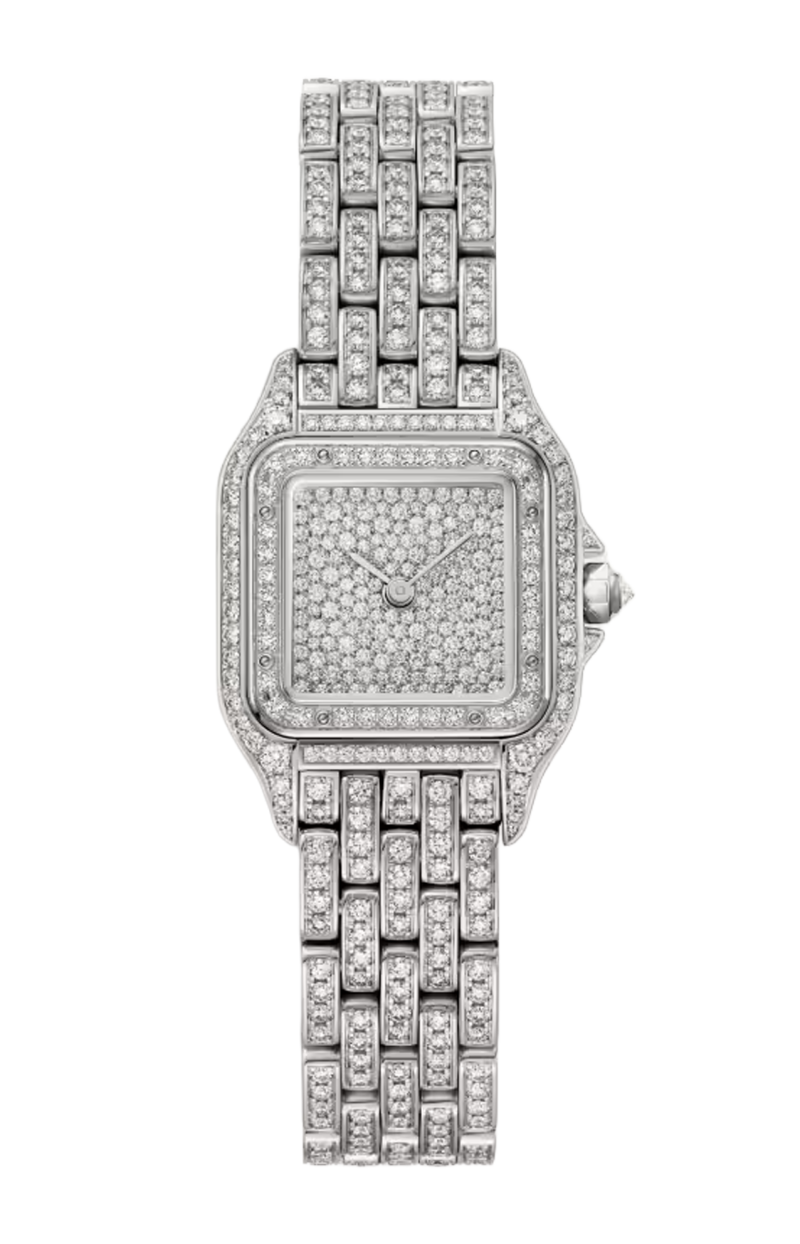 Cartier | PANTH&Egrave;RE DE CARTIER MODELLO PICCOLO, ORO BIANCO, DIAMANTI, QUARZO - HPI01801 (1)