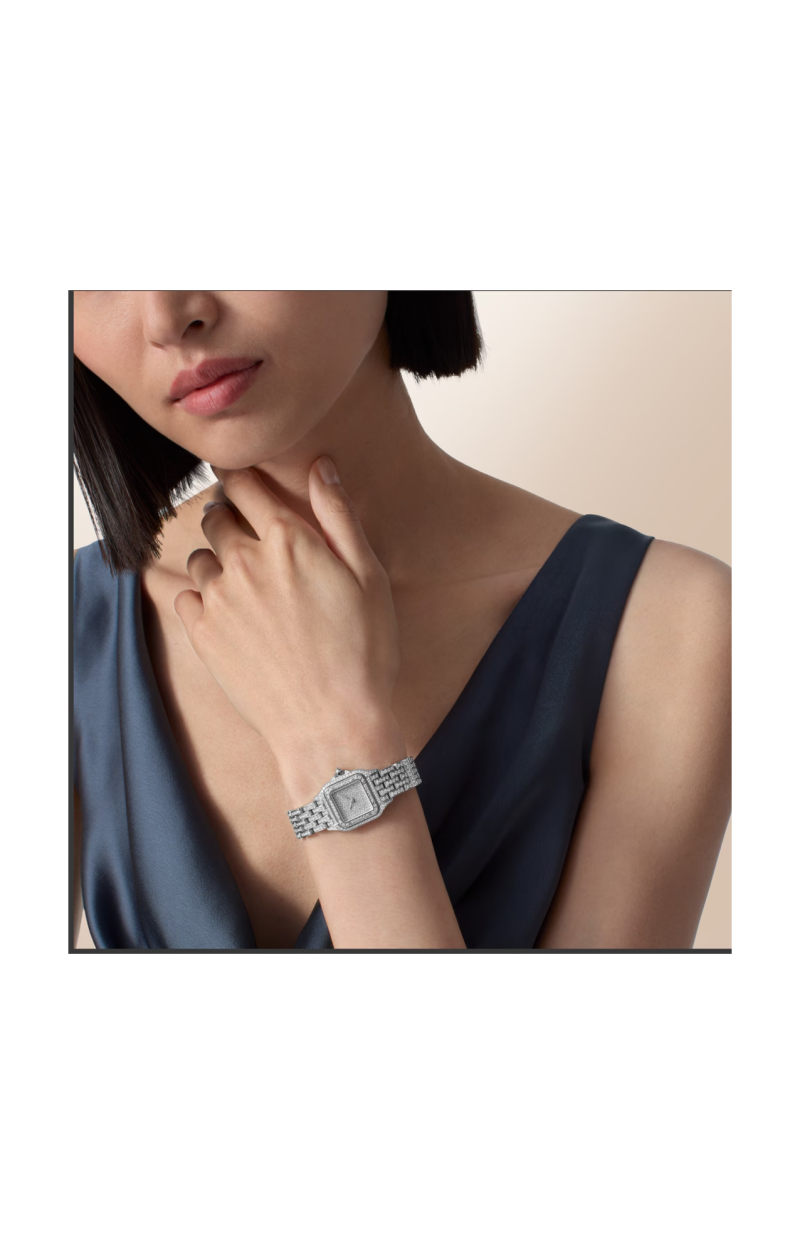 Cartier | PANTH&Egrave;RE DE CARTIER MODELLO PICCOLO, ORO BIANCO, DIAMANTI, QUARZO - HPI01801 (5)