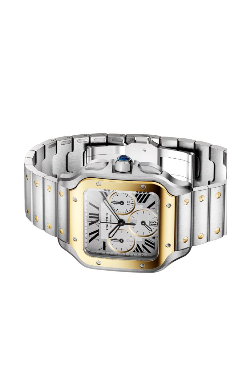 Cartier | SANTOS DE CARTIER MODELLO GRANDE, ACCIAIO, ORO GIALLO, AUTOMATICO - W2SA0035 (5)