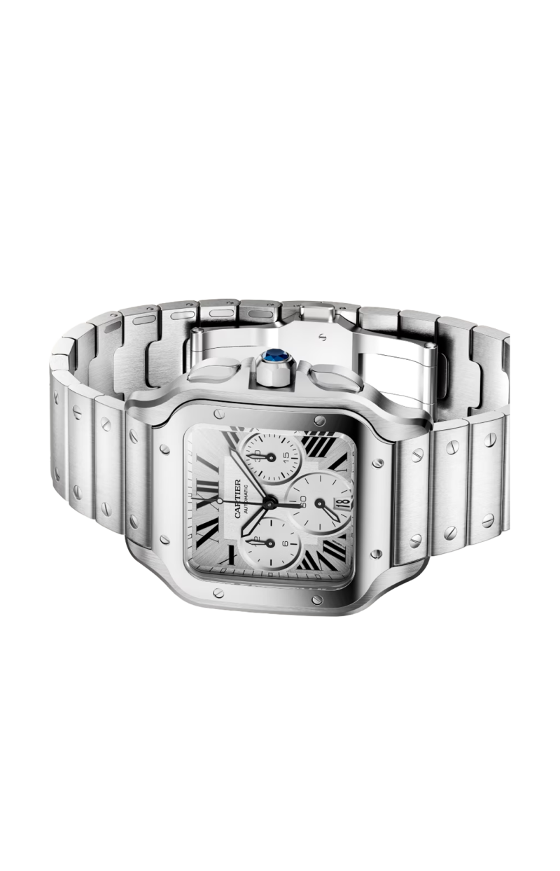 Cartier | SANTOS DE CARTIER MODELLO GRANDE, ACCIAIO, AUTOMATICO - WSSA0083 (5)