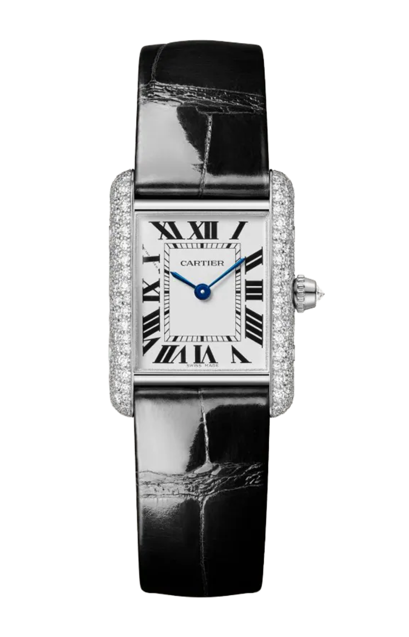 Cartier | TANK LOUISE CARTIER MODELLO PICCOLO, ORO BIANCO, DIAMANTI, QUARZO - WJTA0079 (1)