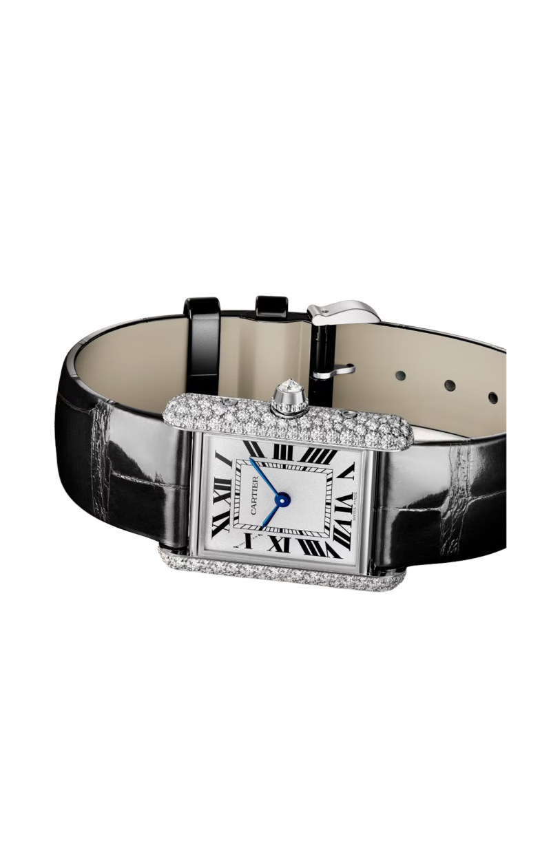 Cartier | TANK LOUISE CARTIER MODELLO PICCOLO, ORO BIANCO, DIAMANTI, QUARZO - WJTA0079 (5)