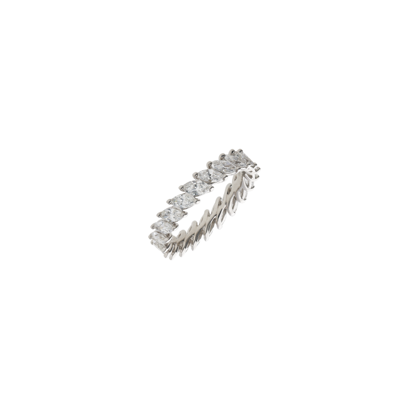 Bartorelli Italian Jewels | ANELLO VERETTA IN ORO BIANCO E DIAMANTI - 369-5106 (1)