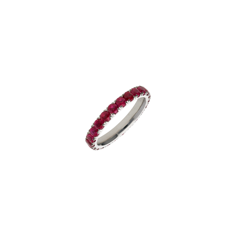 Bartorelli Italian Jewels | ANELLO VERETTA IN ORO BIANCO E RUBINI - 093-FE-07 (1)