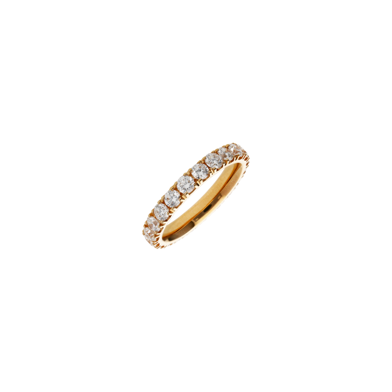 Bartorelli Italian Jewels | ANELLO VERETTA IN ORO ROSA E DIAMANTI - 093-FE-10 (1)