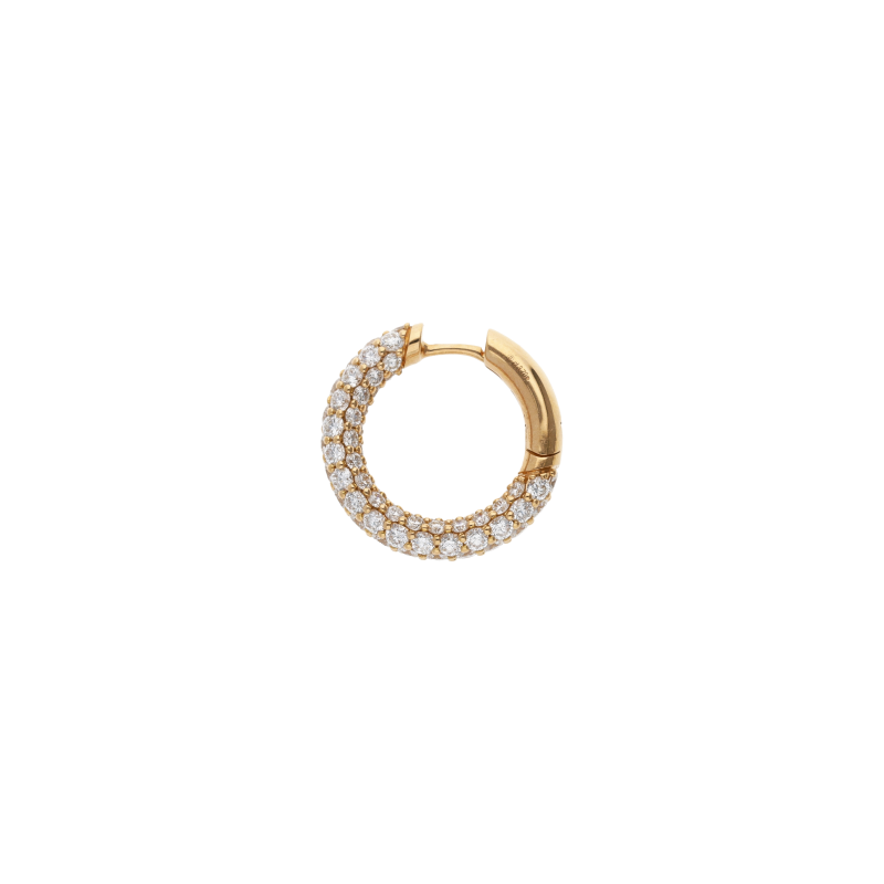 Bartorelli Italian Jewels | ORECCHINI A CERCHIO PICCOLO IN ORO ROSA E PAV&Eacute; DI DIAMANTI - 234-6356 (2)