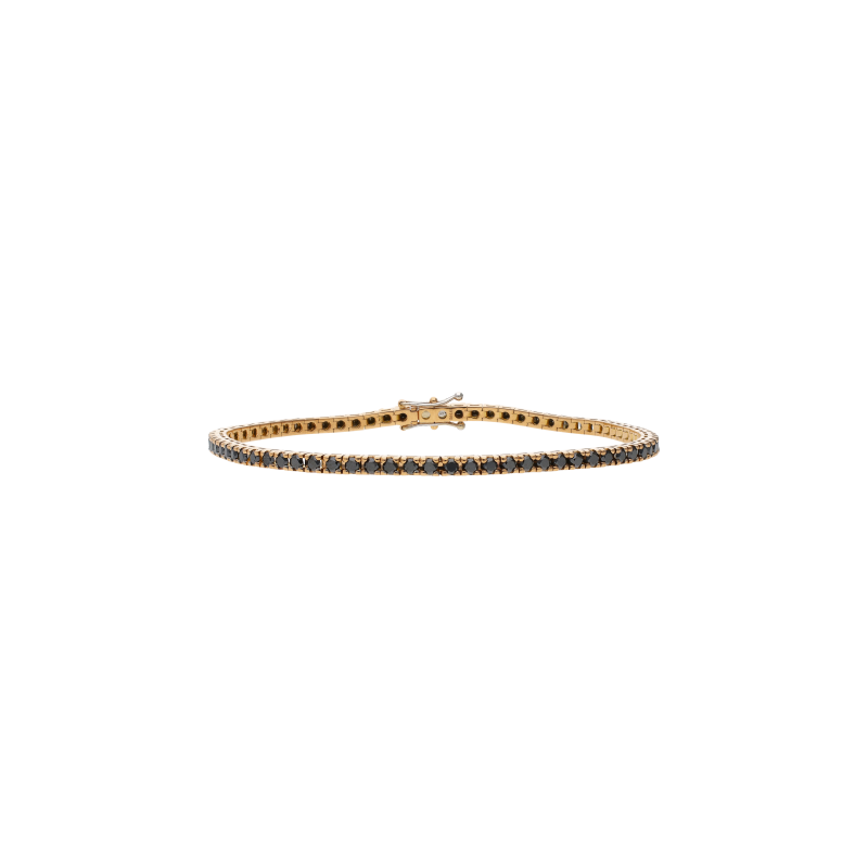 Bartorelli Italian Jewels | BRACCIALE TENNIS IN ORO ROSA E DIAMANTI NERI - 329-PRE-F-U (1)