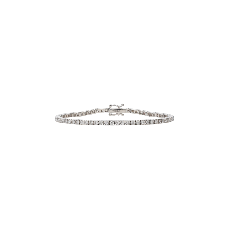 Bartorelli Italian Jewels | BRACCIALE TENNIS IN ORO BIANCO E DIAMANTI - 417-Q220 (1)