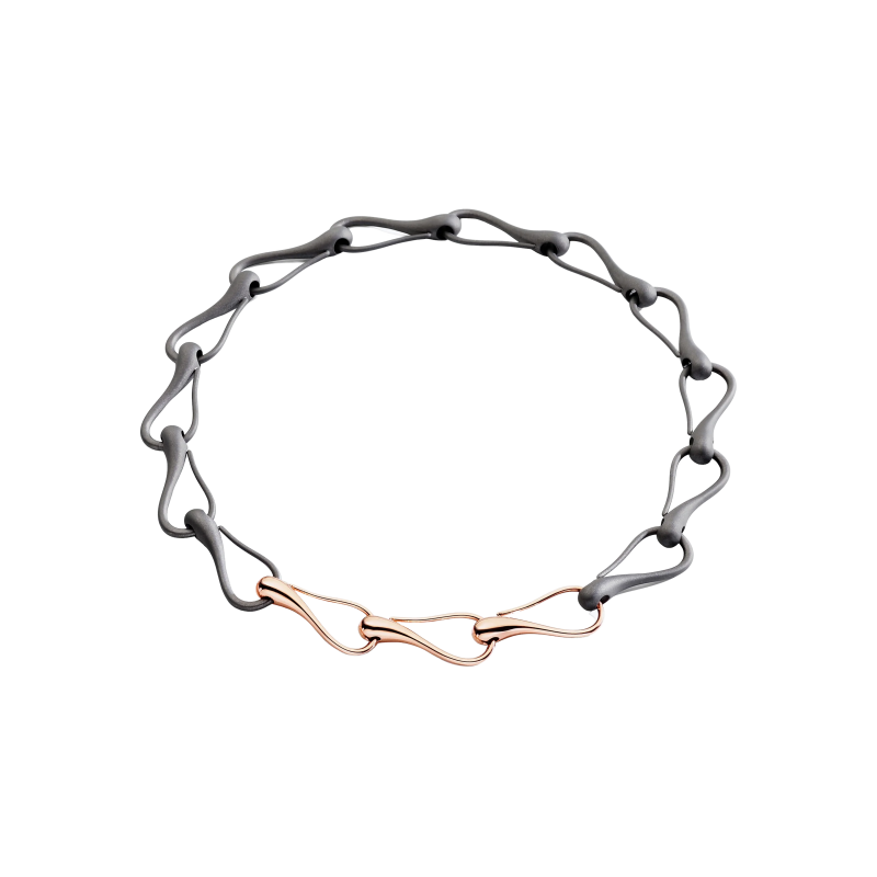 Dada Arrigoni | CHOKER ELIKA MAGLIE GRANDI TITANIO & ORO - DEK23CATTRR (1)