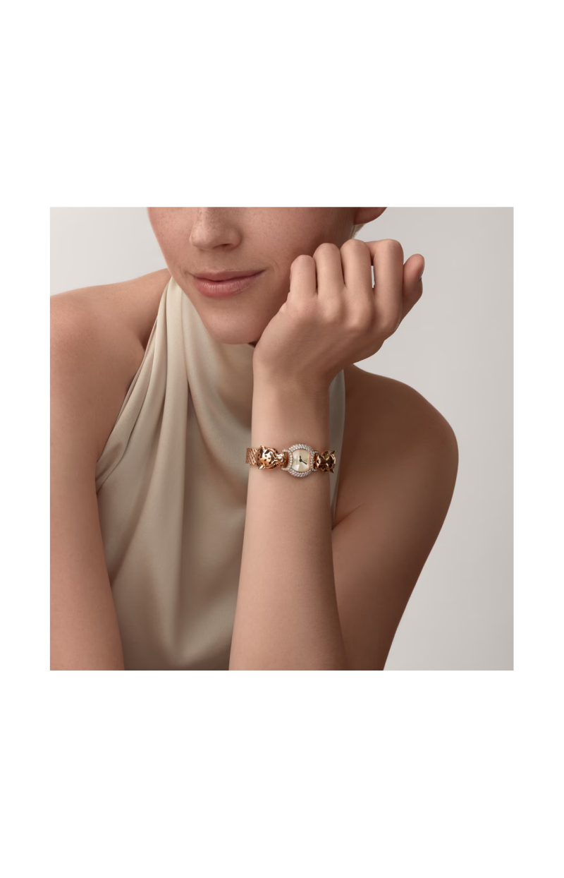 Cartier | LA PANTH&Egrave;RE DE CARTIER, 22.2 MM, QUARZO, ORO ROSA, DIAMANTI - HPI01442 (3)